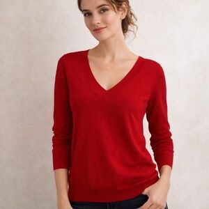 The Limited Bold Red V-Neck Sweater
